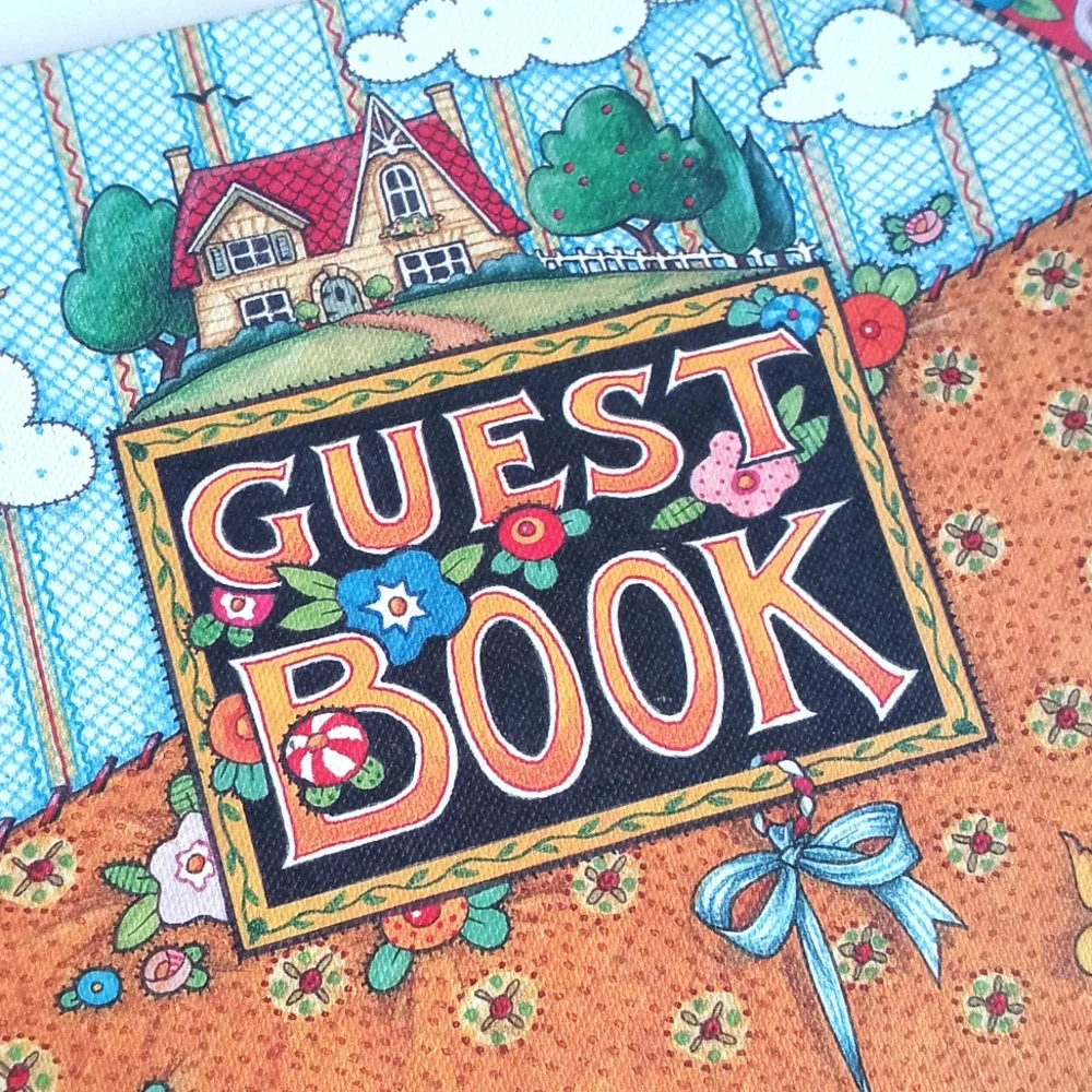 Mary Engelbreit Guest Book Colorful Welcome Cover / Journal Notebook